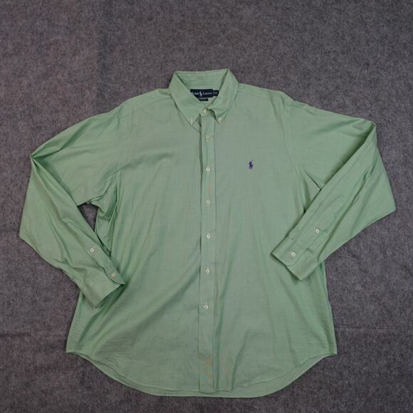 Vintage Ralph Lauren Shirt Mens Extra Large Classic Fit Button Down Green Preppy - Picture 1 of 10